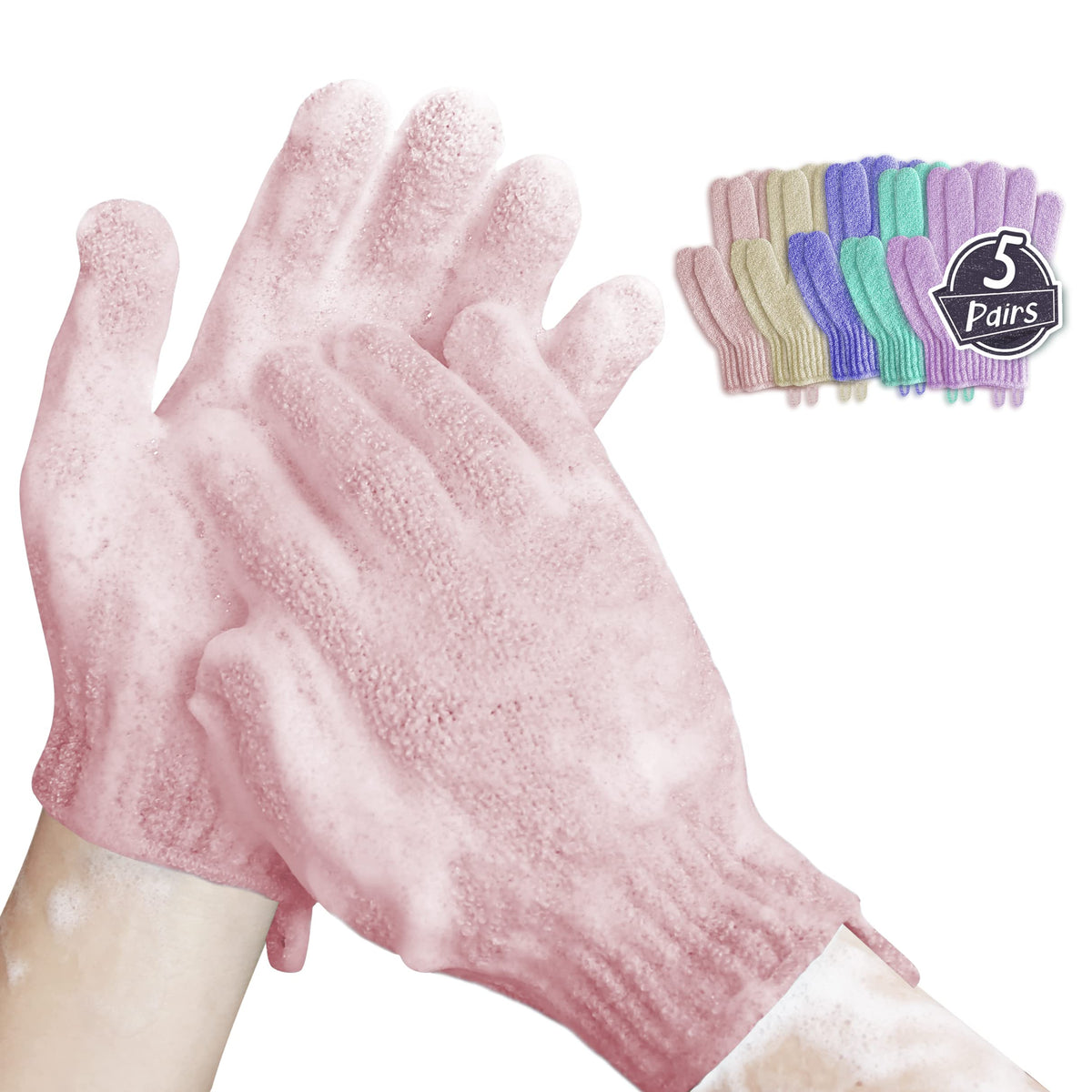 Mig4U shower scrub gloves blue for vibrant exfoliation and smoother skin