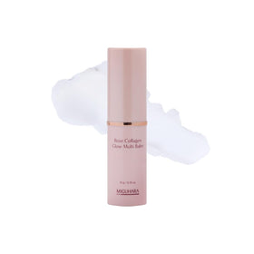 MIGUHARA Rose Collagen Glow Multi Balm packaging closeup showing compact form for on-the-go hydration