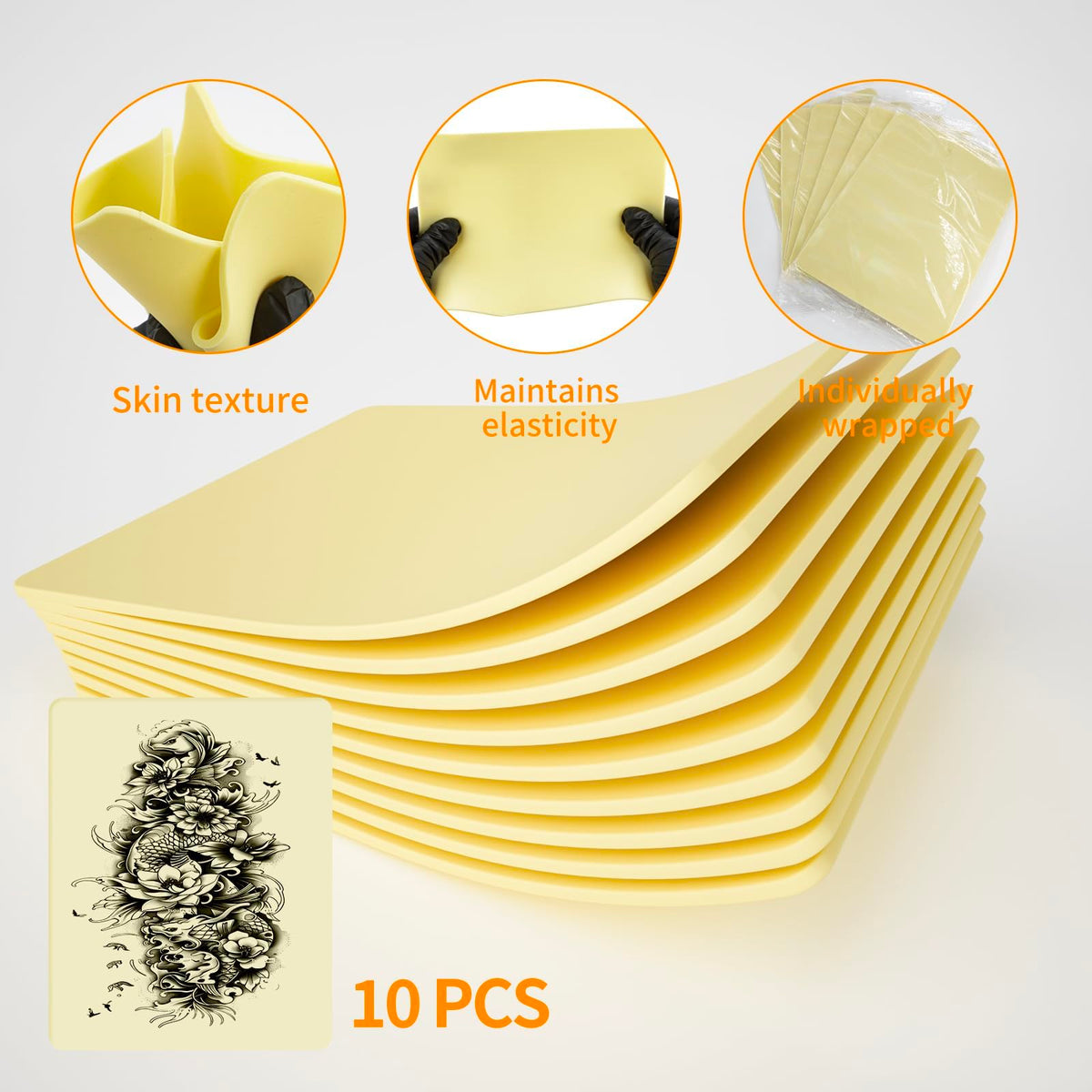 MIHERT double-sided practice skin supports both sides for depth control and shading practice.