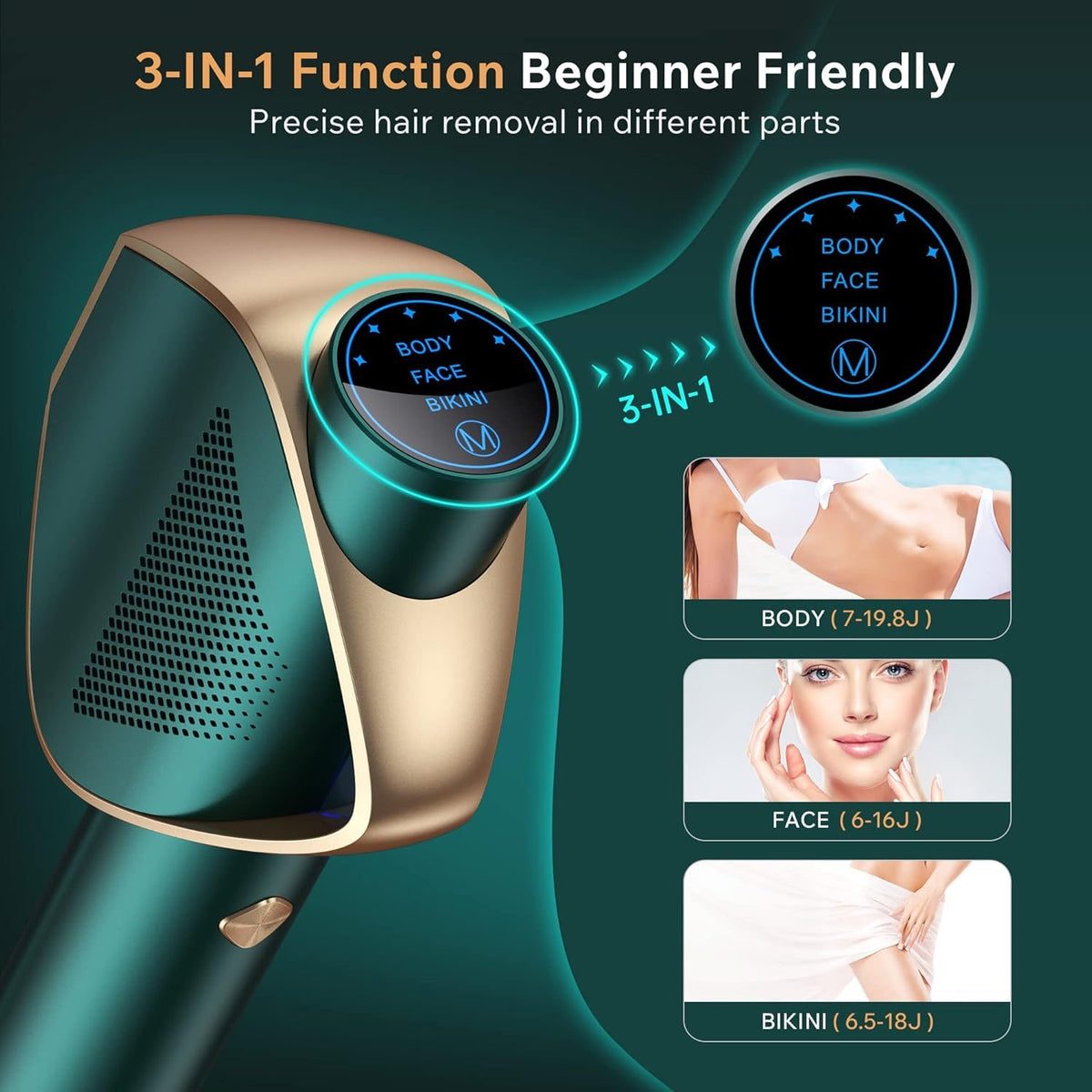 Mihilo IPL skin sensor ensures safe contact before each flash