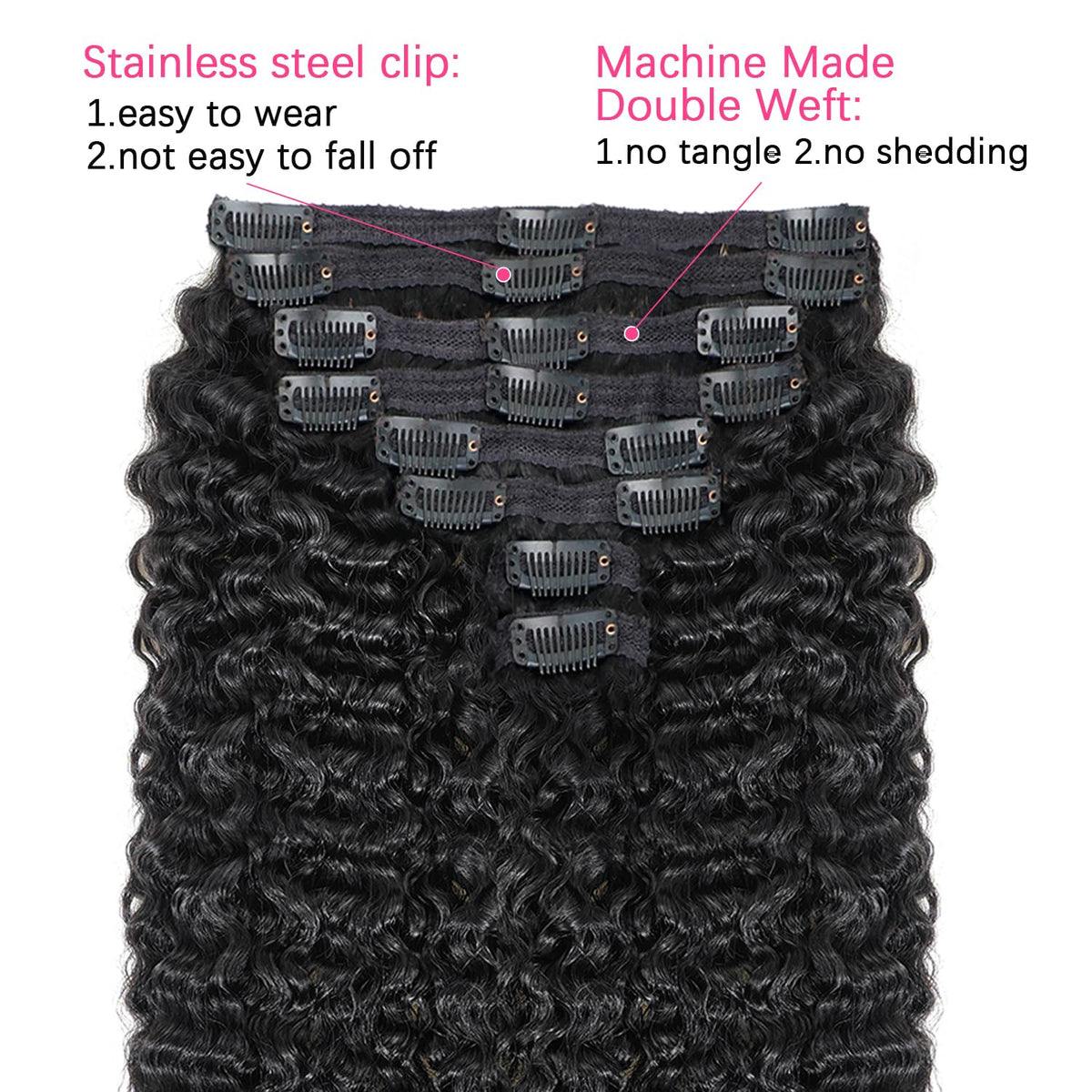 Mihugass easy-wear clip-ins designed for secure all-day comfort.