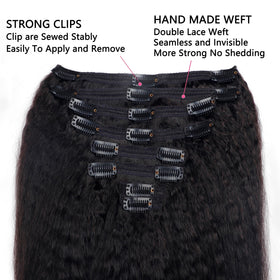 Mihugass natural-volume clip-ins match kinky straight texture