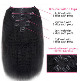 Mihugass clip-in design with eight secure clips for stable daily styling