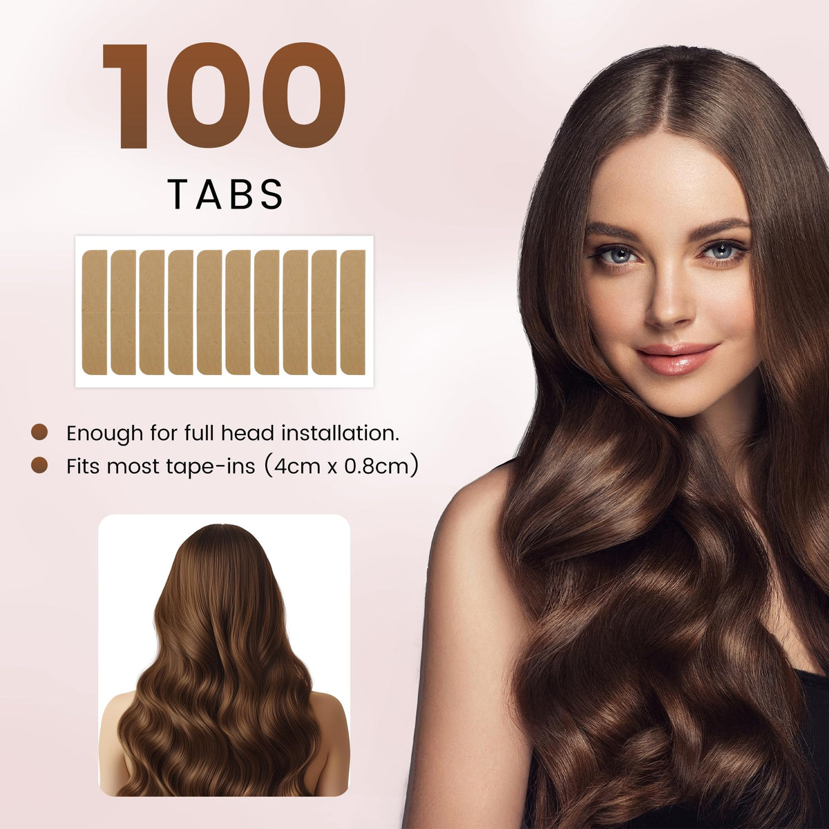 MIILYE pre-cut extension tape tabs with release gap for fast alignment.