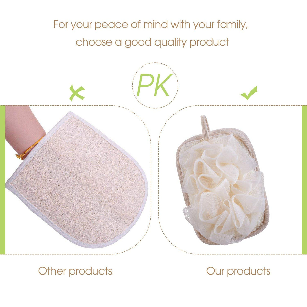 Mikimini soft fabric side offers gentle cleansing for sensitive skin.