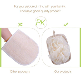Mikimini soft fabric side offers gentle cleansing for sensitive skin.
