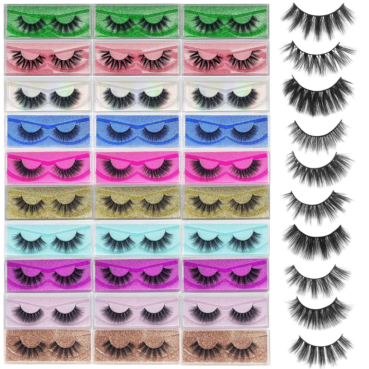 Mikiwi Lashes 30-pairs bulk pack for resale or service use