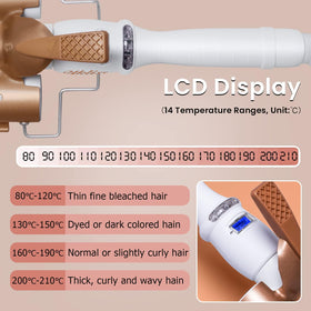 MiKoSoRu 80–210°C range provides customizable heat for different hair types.