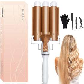 MiKoSoRu large 3-barrel curling iron designed for effortless beachy waves.