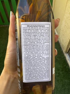 MILAGROS Rosemary Shampoo aroma of rosemary and ginger enhances routine