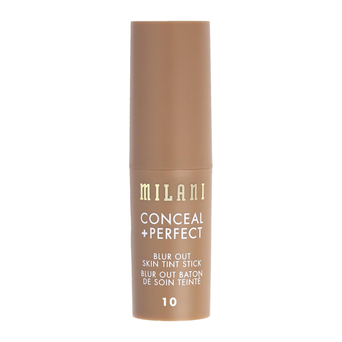 Milani Conceal + Perfect Blur Out Skin Tint Stick builds coverage softly.