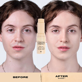 Milani Conceal + Perfect Blur Out Skin Tint Stick packaging highlighting inclusive shade range.
