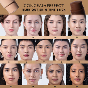 Milani Conceal + Perfect Blur Out Skin Tint Stick application demo demonstrates smooth, breathable skin.