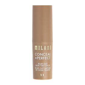 Milani Conceal + Perfect Blur Out Skin Tint Stick shade 11-Medium-Warm-Neutral in natural light.