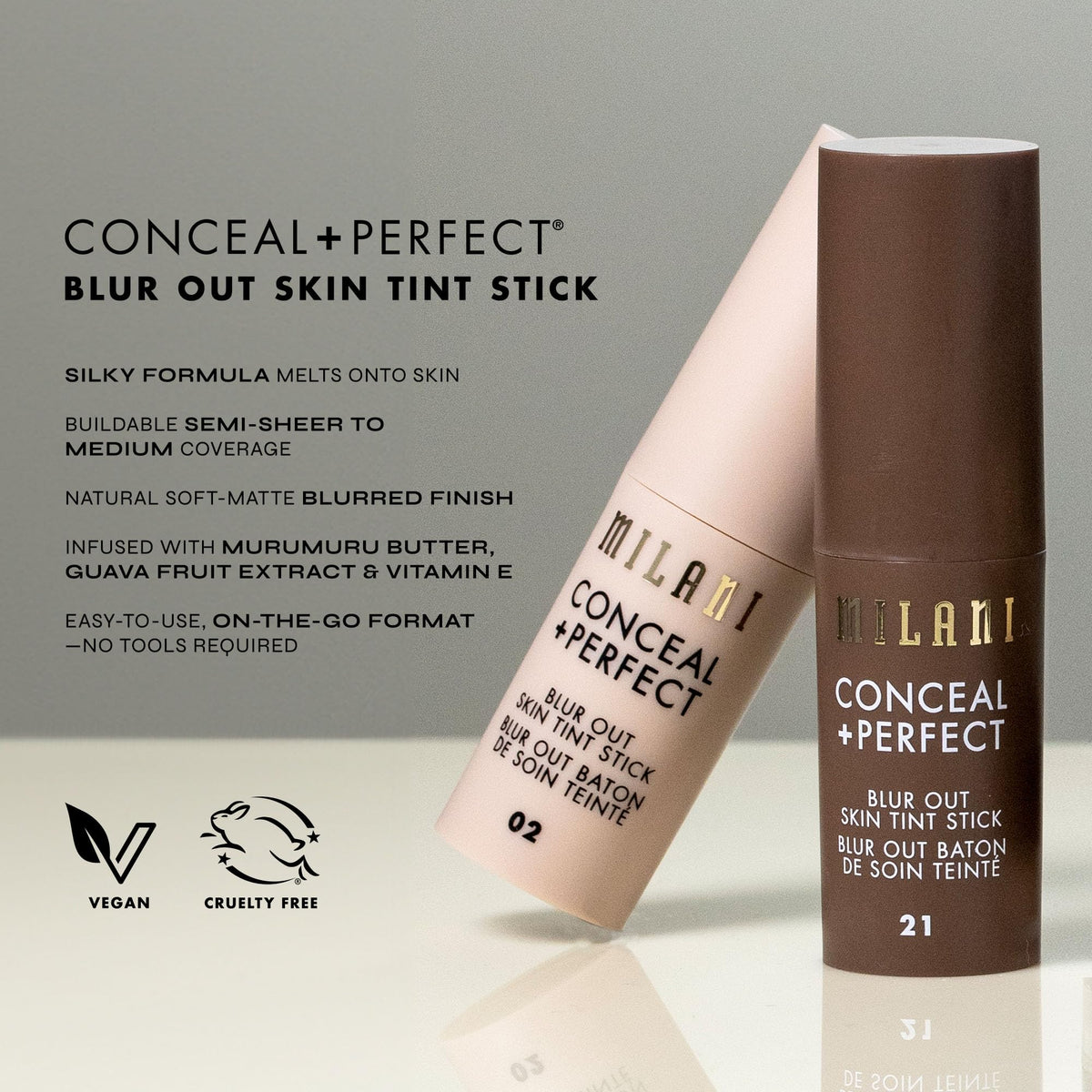 Milani Conceal + Perfect Blur Stick shade 09 Light Medium Golden Beige swatch