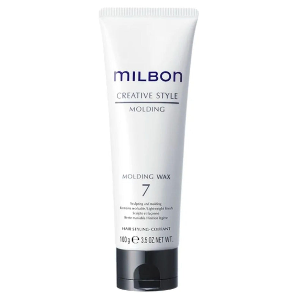 Milbon Molding Wax 7 container for sculpted texture with easy reworkability.