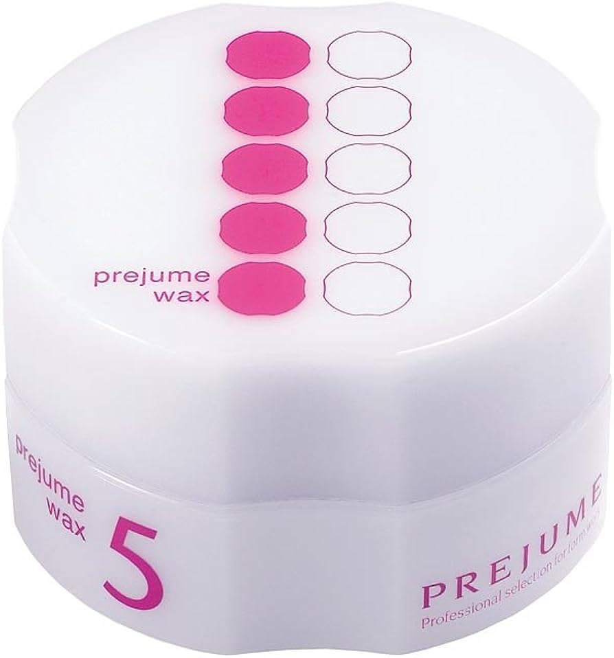 Milbon Prejume Styling Wax 5 showing textured hairstyle for natural movement.