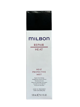 Milbon Repair Heat Protective Mist bottle guards hair against heat while adding moisture.