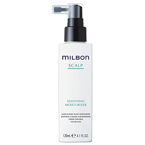 Milbon Scalp Soothing Moisturizer bottle delivering lightweight hydration for a balanced scalp