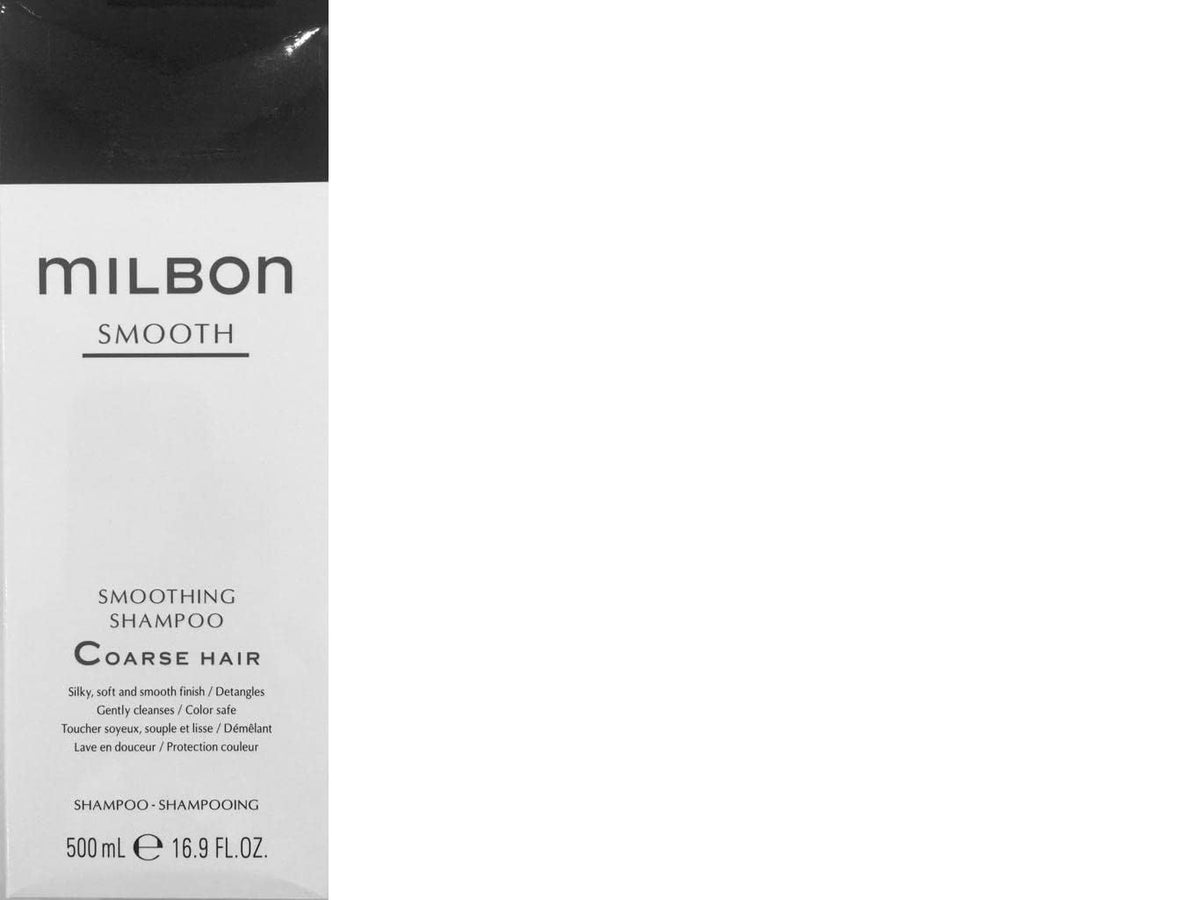 Milbon Smooth Shampoo lather demonstrates salon-style care for frizz-prone strands.