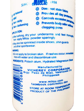 Milcu two-pack deodorant powder for convenient all-day moisture control