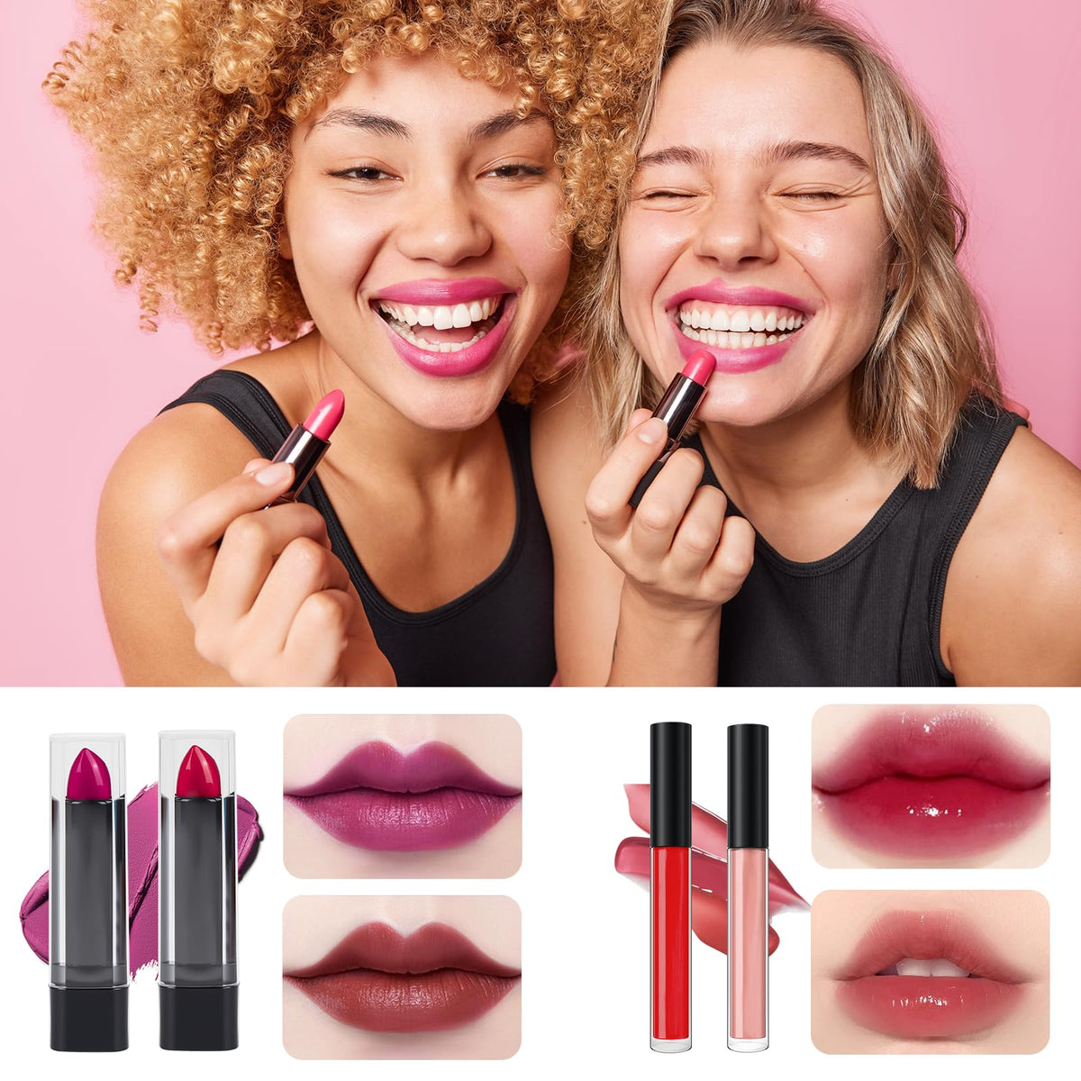 Mileonaim teen lip gloss set for subtle to bold shine.