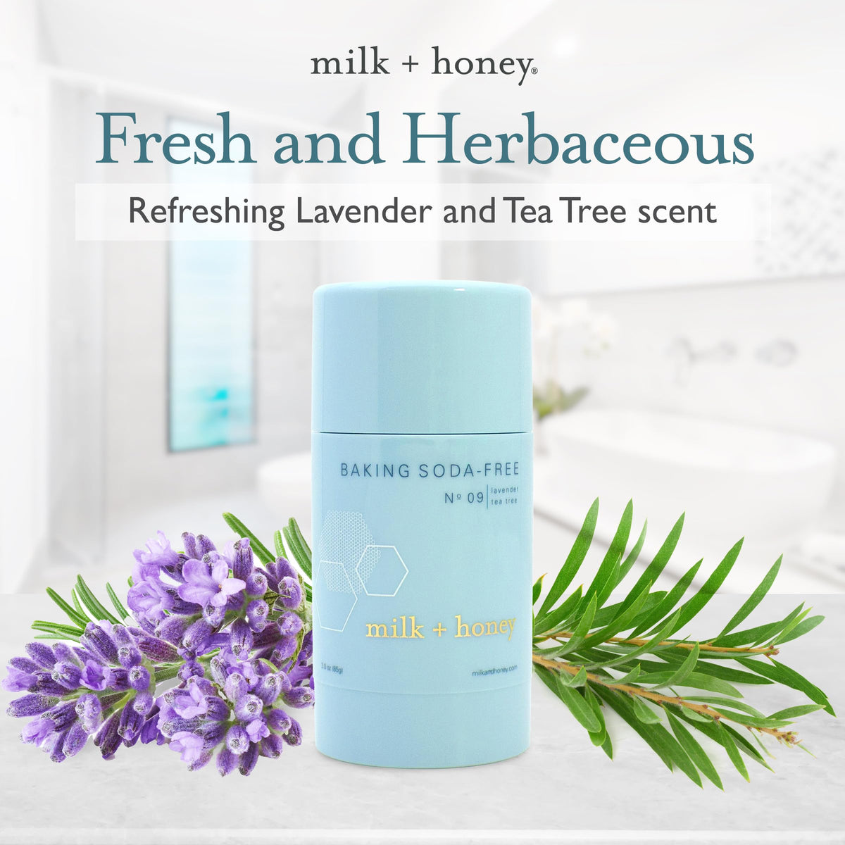 Milk + Honey No. 09 aluminum-free roll-on protects sensitive skin.