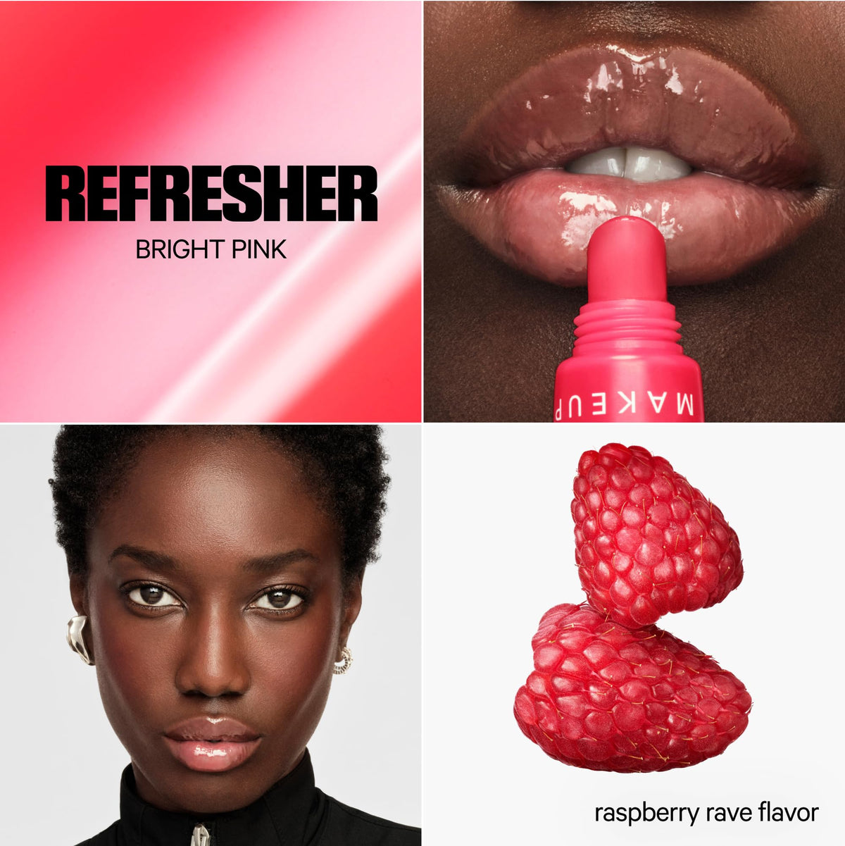 Milk Makeup Balmade Electrolyte Lip Balm creates a glossy tint for everyday wear.