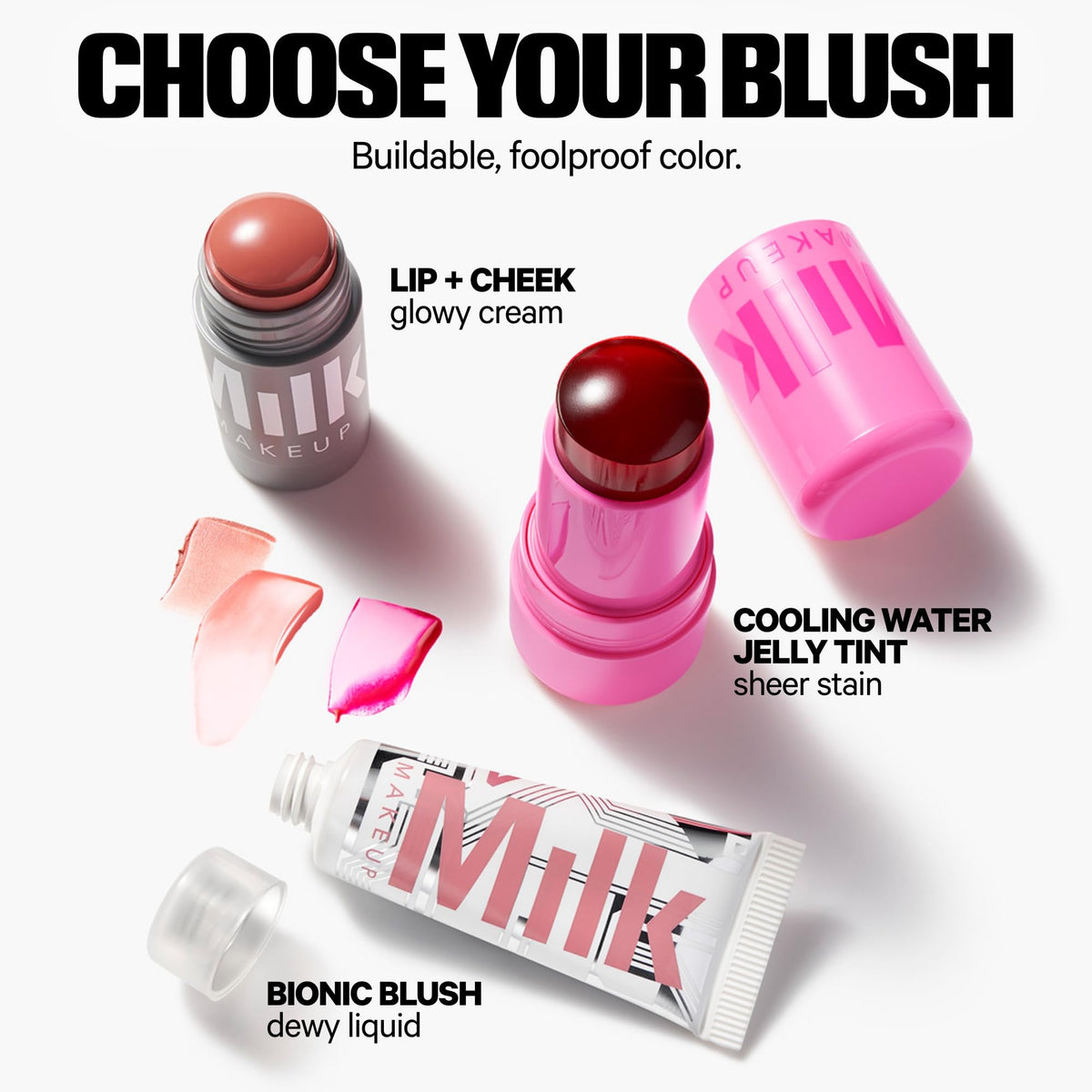 Milk Makeup Bionic Blush Teleport Coral final look with natural glow
