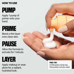 Milk Makeup Cloud Glow Foam with Apricot and Turmeric brightens skin.