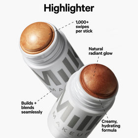 Milk Makeup Highlighter on brow bones adds subtle sparkle and dimension.