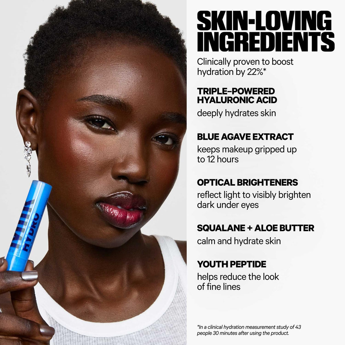 Milk Makeup Hydro Grip Concealer with blue agave extract close-up for grip and longevity.