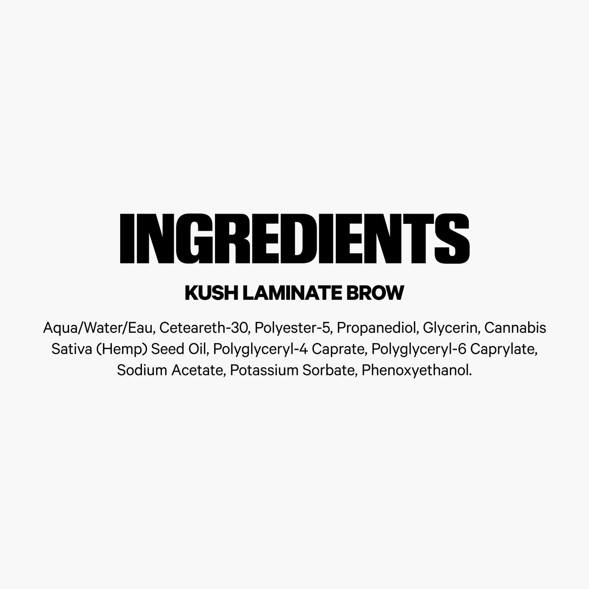 Milk Makeup KUSH Brow Lamination Gel creates a clear, sculpted finish.