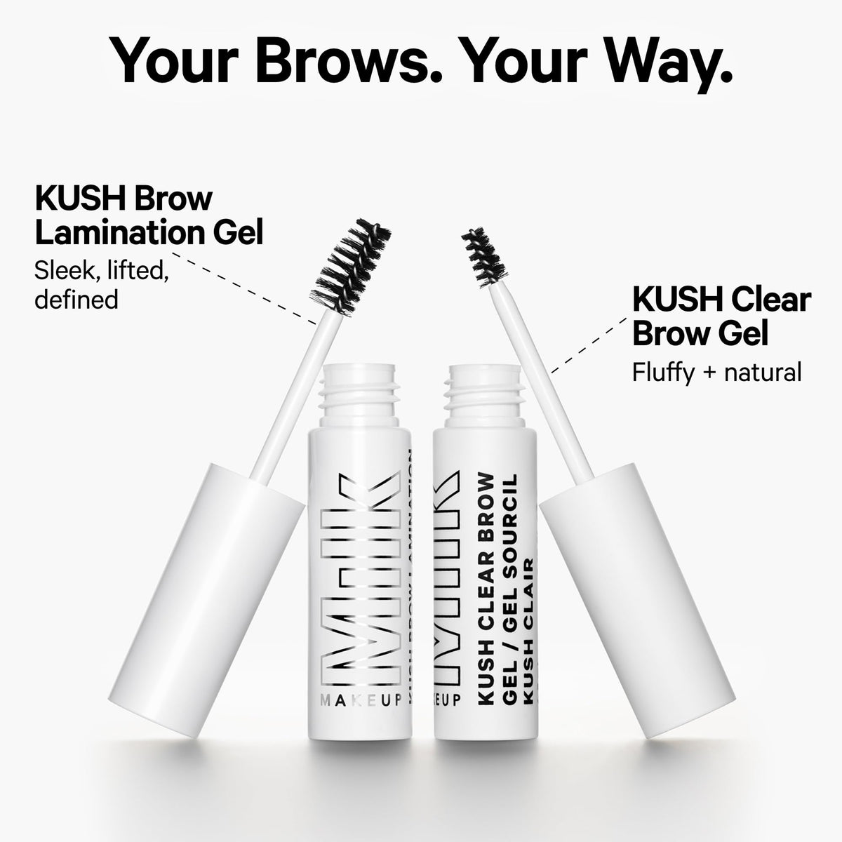 Milk Makeup KUSH Brow Lamination Gel is vegan, cruelty-free, and alcohol-free.