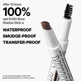 Milk Makeup KUSH Brow Shadow Stick brow-application demonstrates easy layering for soft definition.