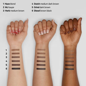 Milk Makeup KUSH Brow Shadow Stick vegan waxes provide soft hold