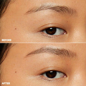 Milk Makeup KUSH Fiber Brow Gel close-up on flexible hold without stiffness
