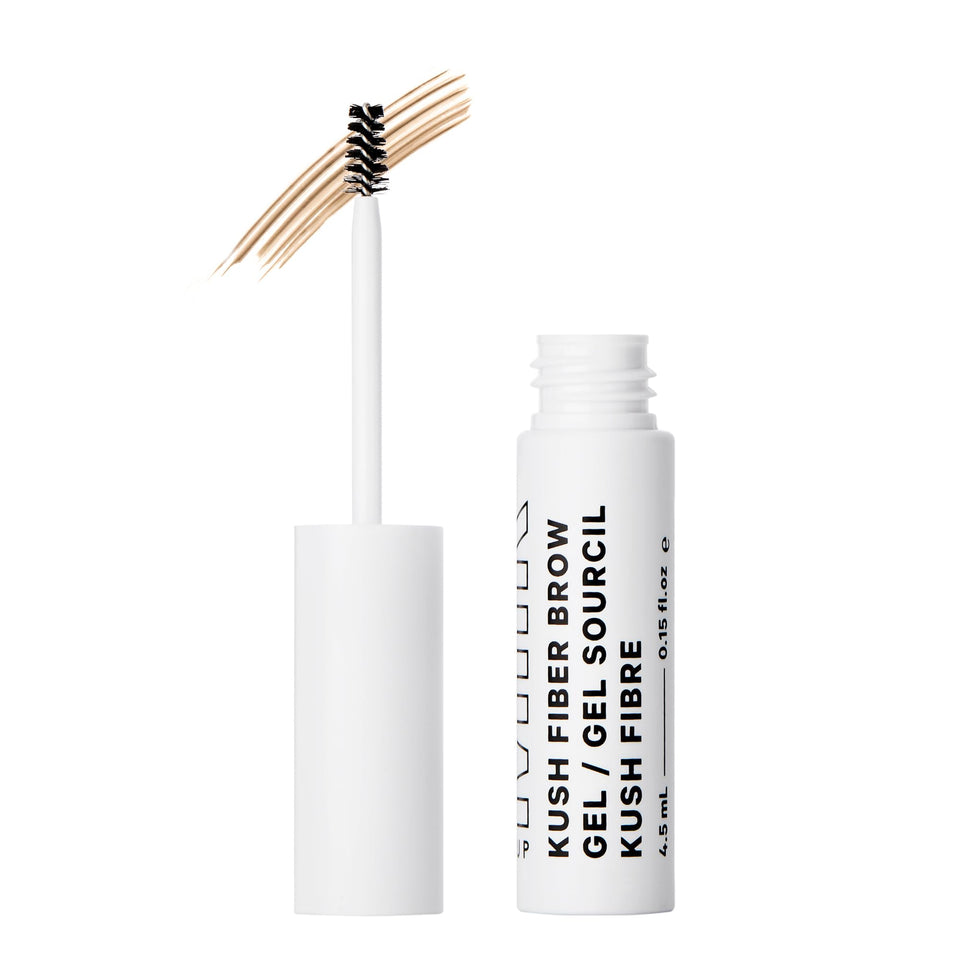 Milk Makeup Kush Fiber Brow Gel bottle in Haze boosts natural brow fullness