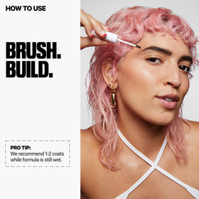 Application tip showing upward strokes along hair growth