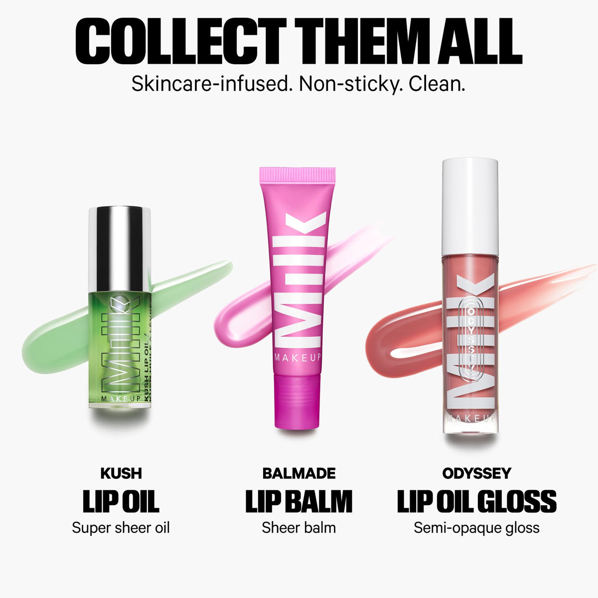 Milk Makeup KUSH lip oil long-lasting sheen on lips.