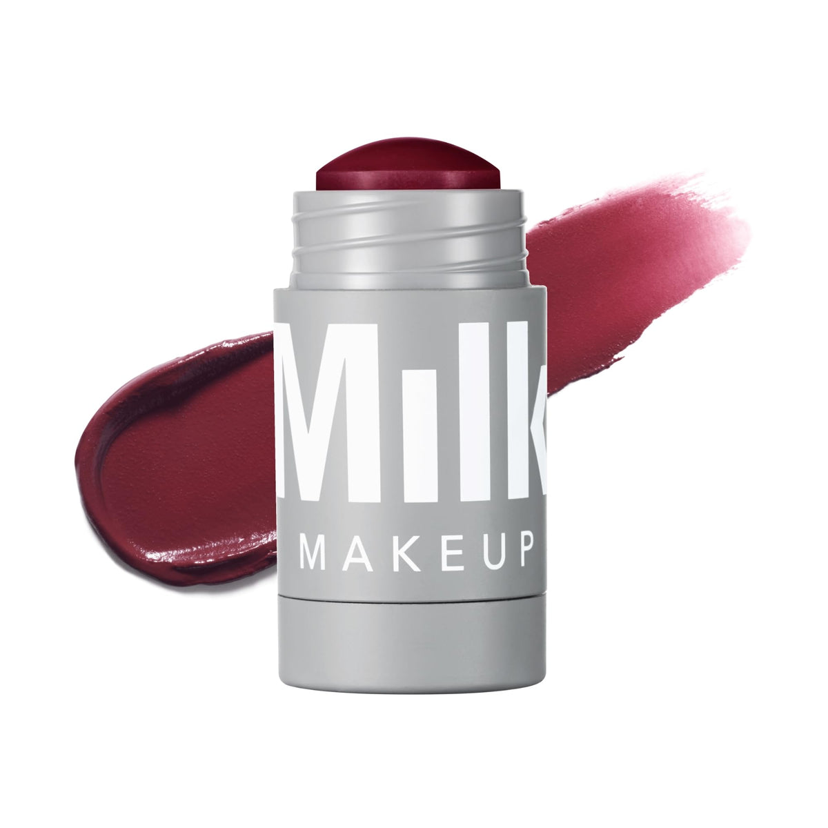 Milk Makeup Lip + Cheek Stick deep plum buildable color for a natural flush