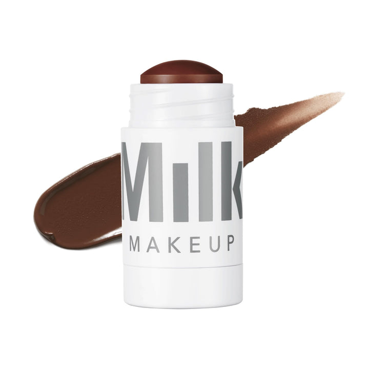 Milk Makeup Matte Bronzer stick during application for a natural matte glow