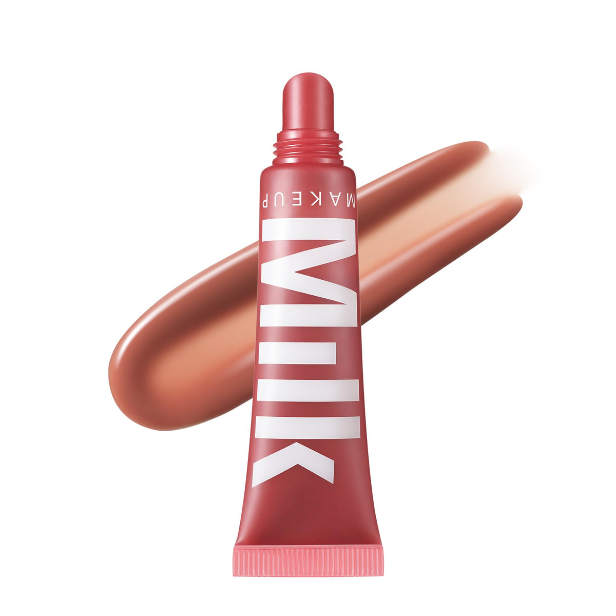 Milk Makeup Quench lip balm bottle close-up showing glossy hydration.