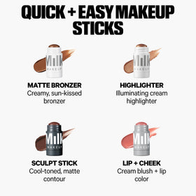 Milk Makeup Sculpt Stick enhances nose and jawline shading for balance.