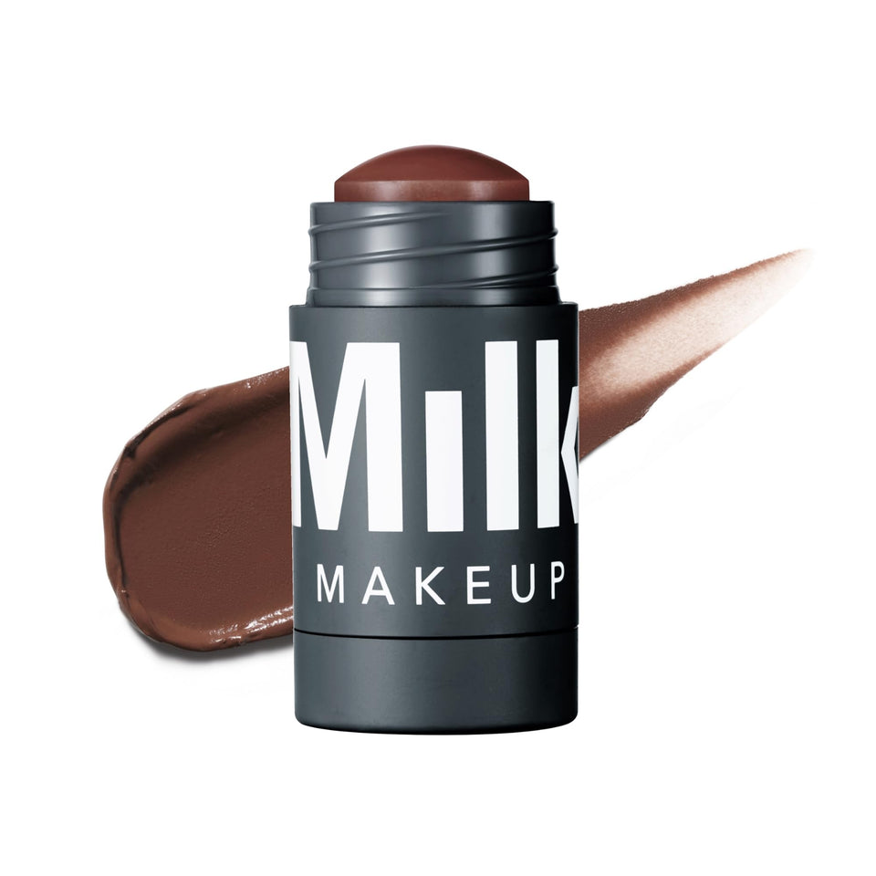 Milk Makeup Sculpt Stick cool-toned contour application for instant depth and natural shadows.