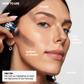Milk Makeup Sculpt Stick hydrating formula supports smooth wear.