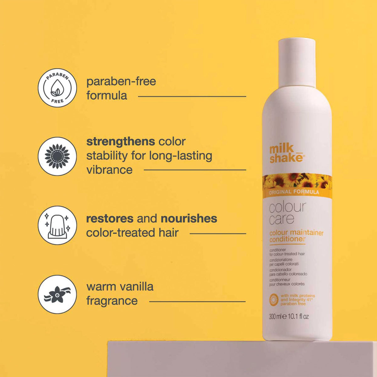 Milk Shake Color Maintainer Conditioner being applied for smoothing and detangling.