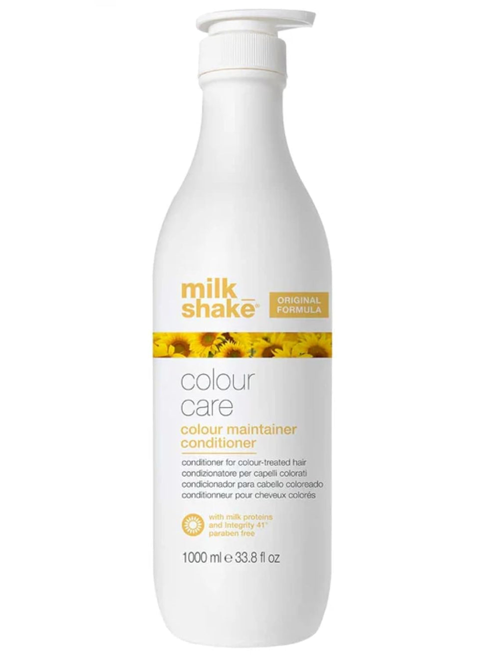 Milk Shake Color Maintainer Conditioner bottle shows color protection and hydration.