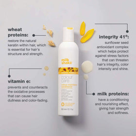 Milk Shake Color Maintainer Conditioner demonstrates creamy texture nourishing color-treated hair.