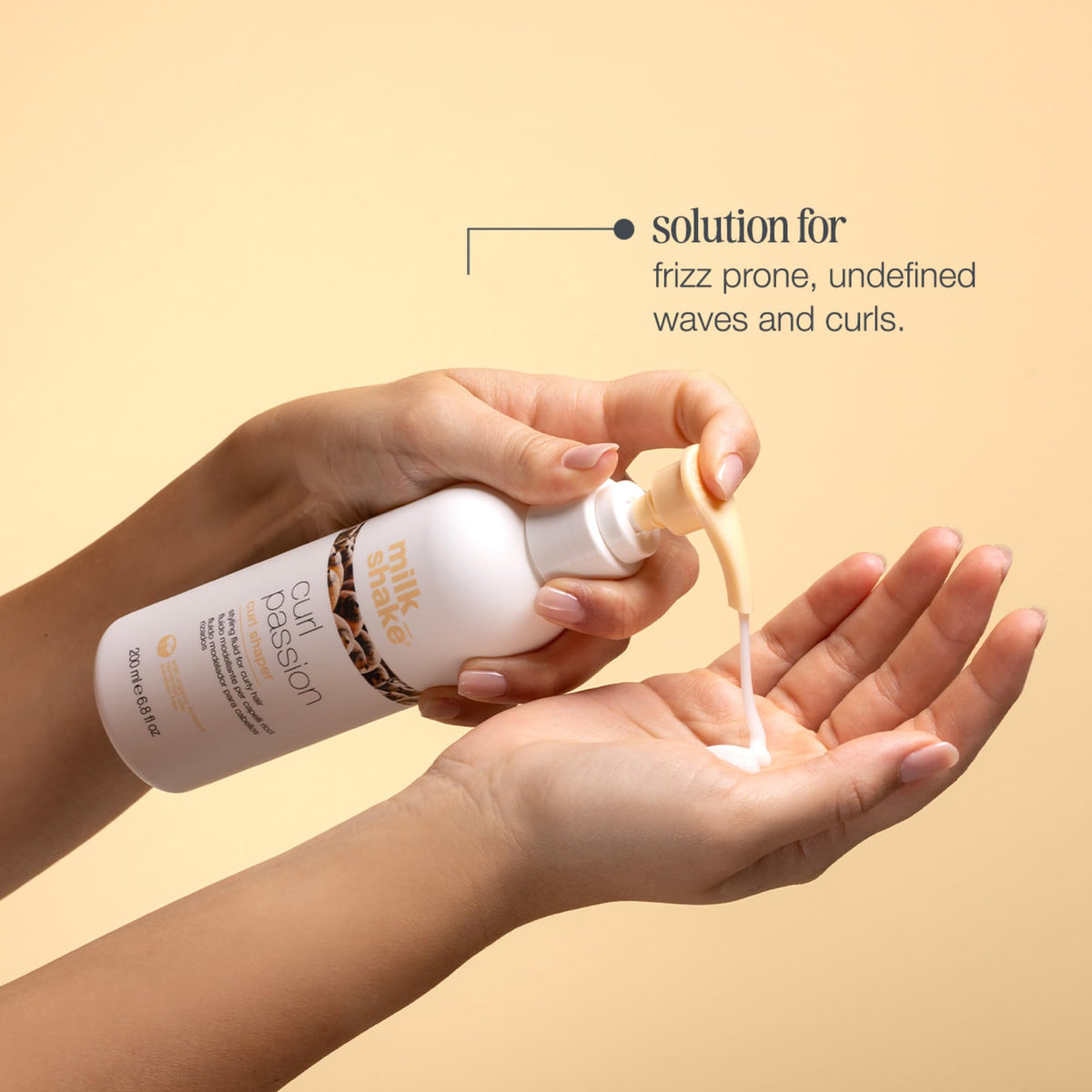 Milk Shake Curl Passion soft waves reveal natural texture and shine.